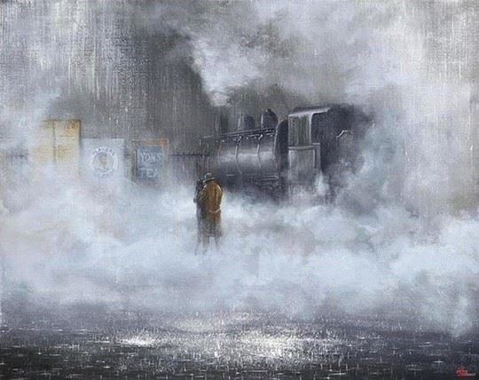 手绘雨中爱情的插画图片大全赏析
