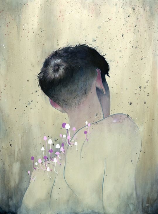 手绘风格怪异的动漫人物插画图片