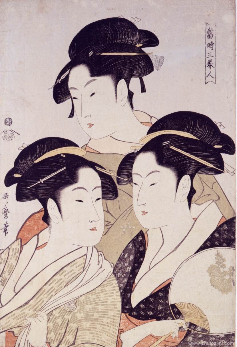 日本画家喜多川歌麿作品赏析：绘画系列图片-图片2