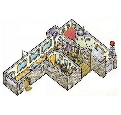 富有创新的字母户型房子插画艺术