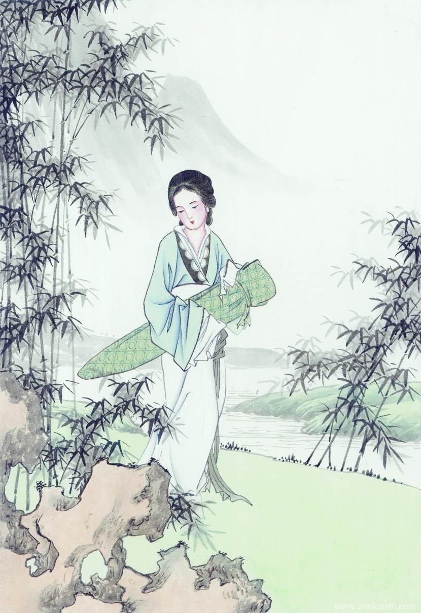 《窈窕淑女》国画图片