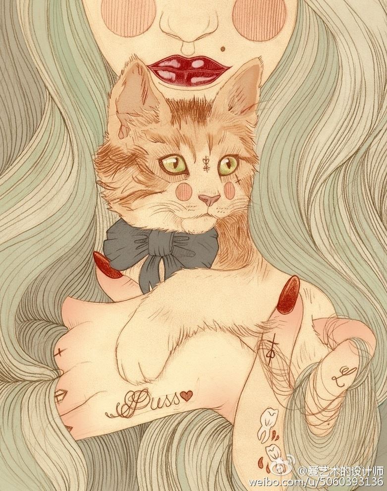 手绘超漂亮的美女水彩画图片赏析