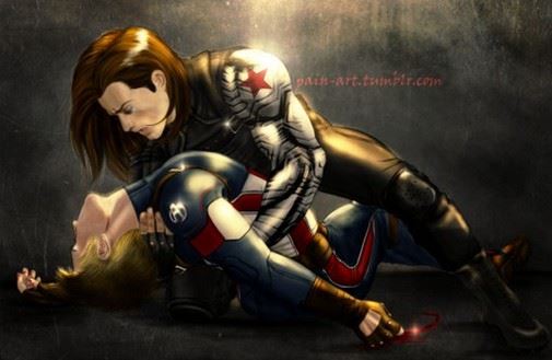 欣赏激情美国队长男男插画作品图片