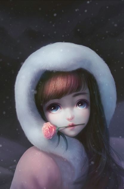 精选性感美少女唯美手绘插画图片