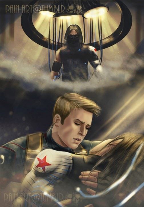 欣赏激情美国队长男男插画作品图片