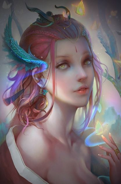 精选性感美少女唯美手绘插画图片