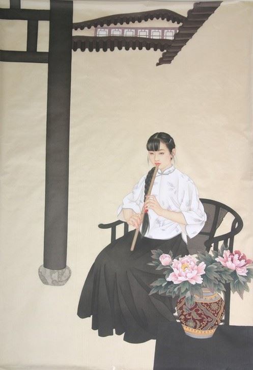 古典人物水墨手绘插画图片大全