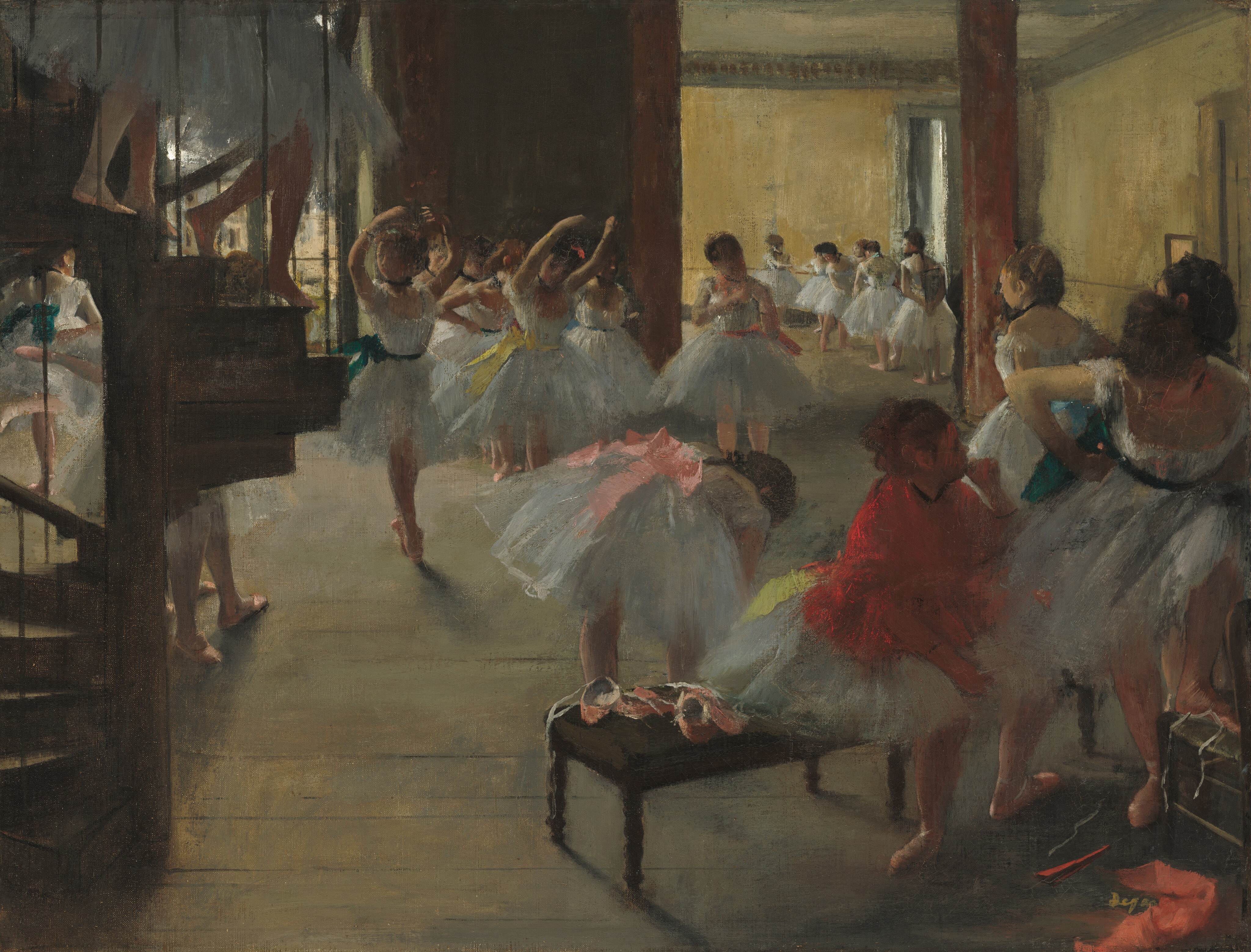 舞蹈课The Dance Class 埃德加·德加（Edgar Degas）油画作品欣赏