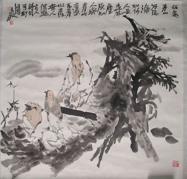 精选职业画家梁占岩水墨画高清图片