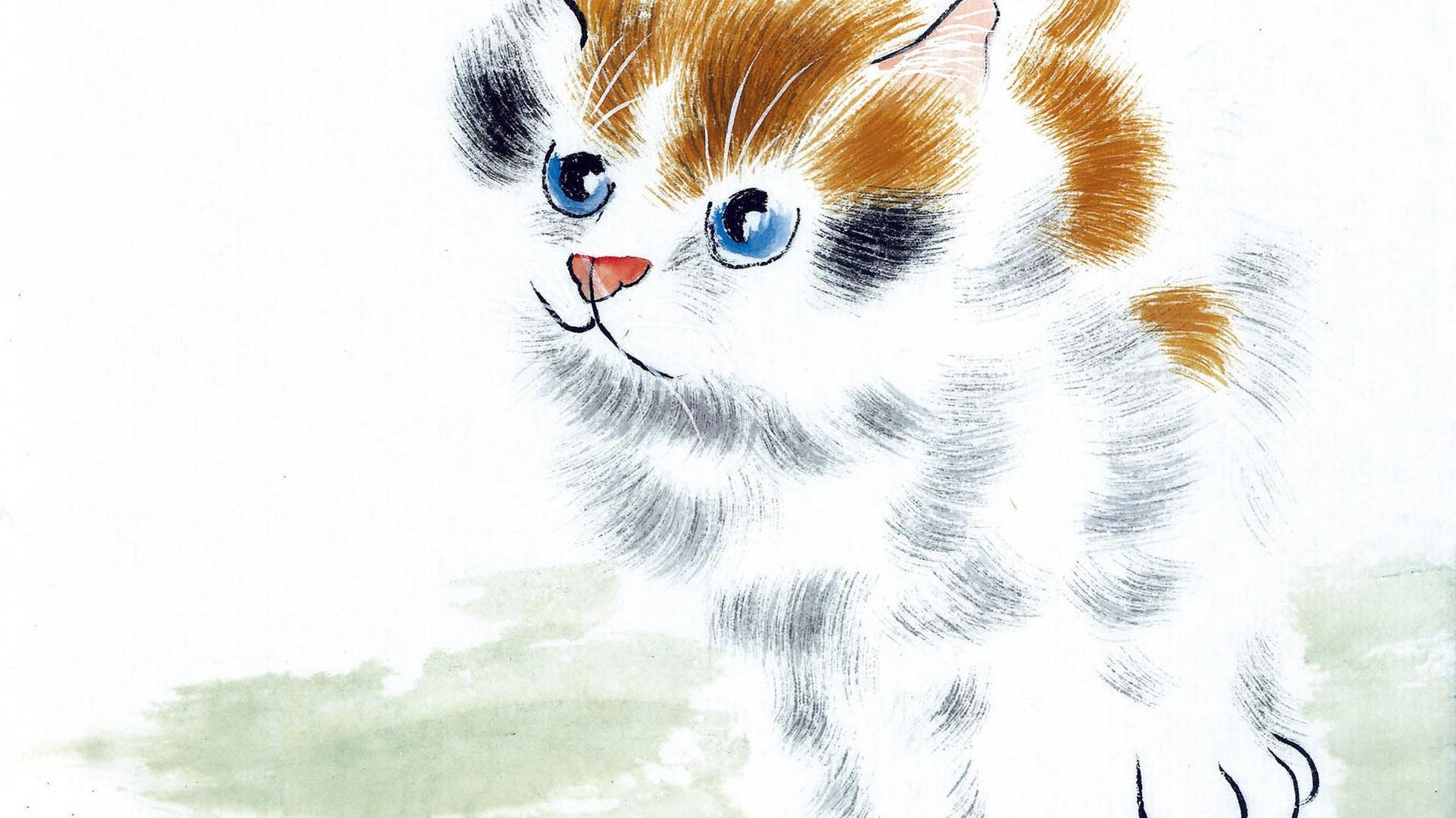 著名水墨画可爱猫咪唯美高清图片