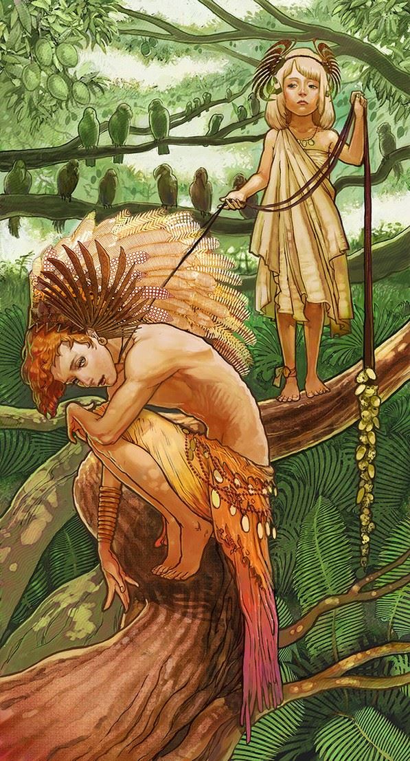 超现实主义邪恶少女插画图片