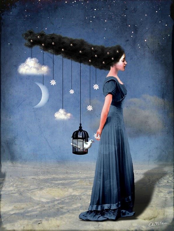 超现实妇女系列幻想插画作品