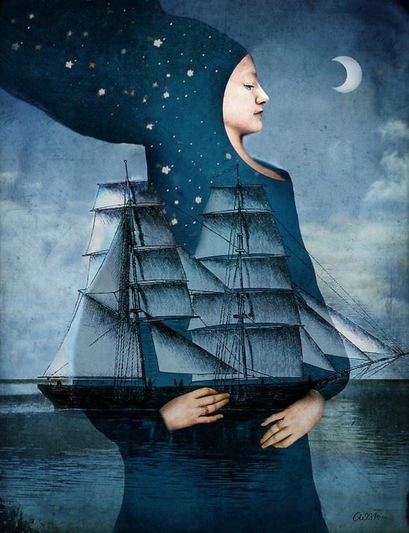 超现实妇女系列幻想插画作品