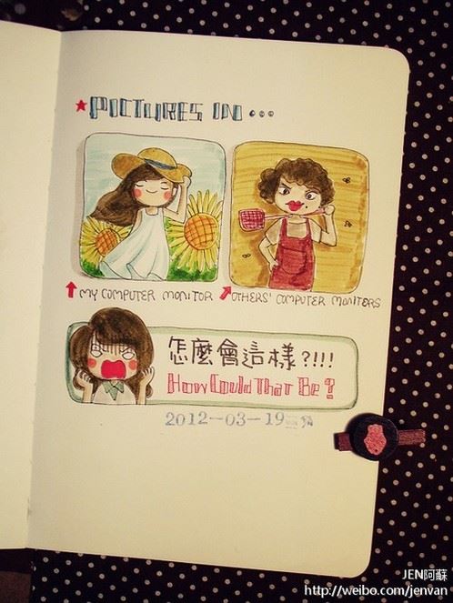手绘JEN阿蘇日记本插画图片大全