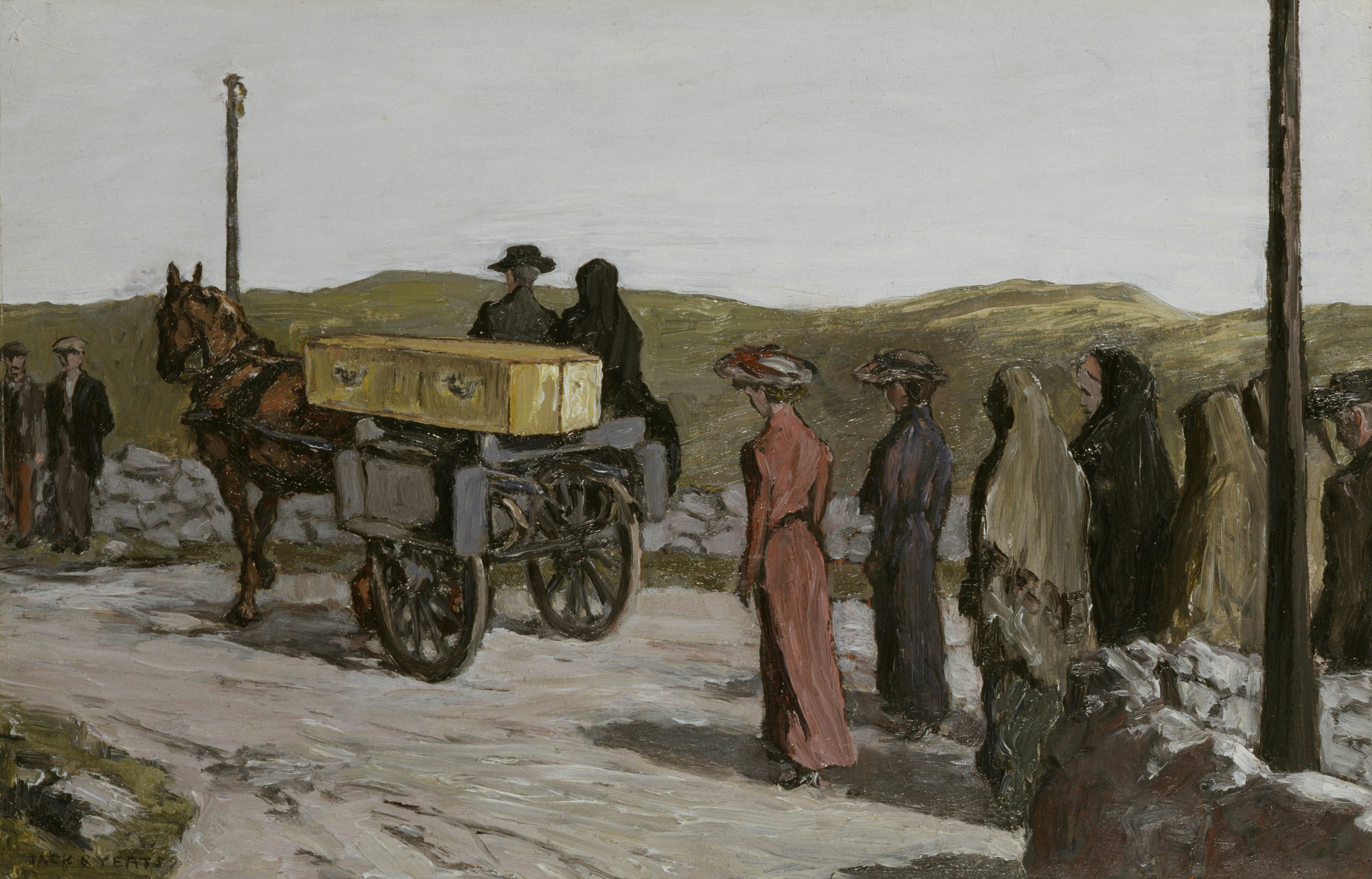 斯温福德的葬礼The Swinford Funeral 杰克·巴特勒·叶芝（Jack Butler Yeats）油画作品欣赏