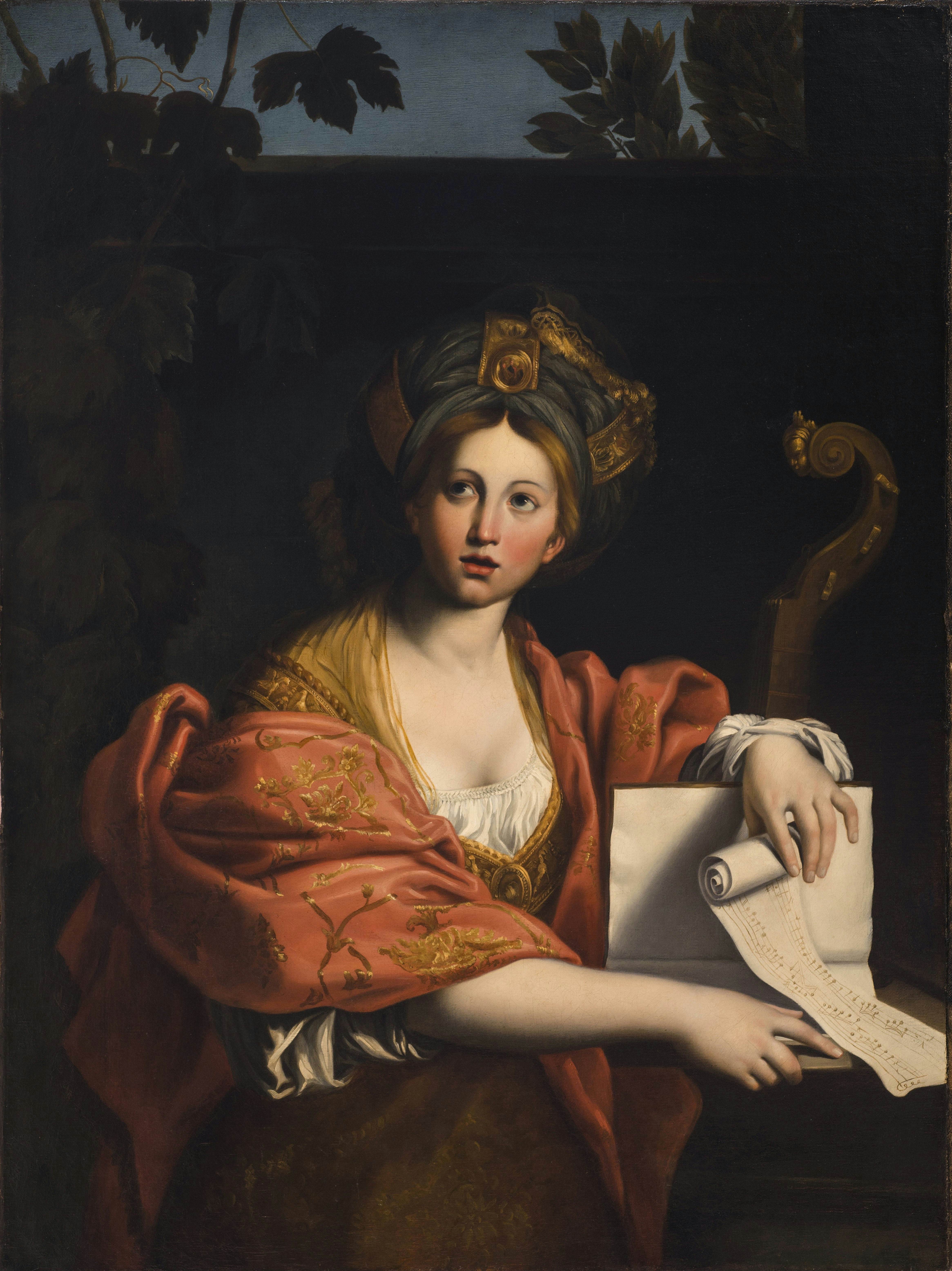 女先知库迈(在多梅尼基诺之后)Cumaean Sibyl (after Domenichino) 安杰莉卡·考夫曼(Angelica Kauffman)油画作品欣赏