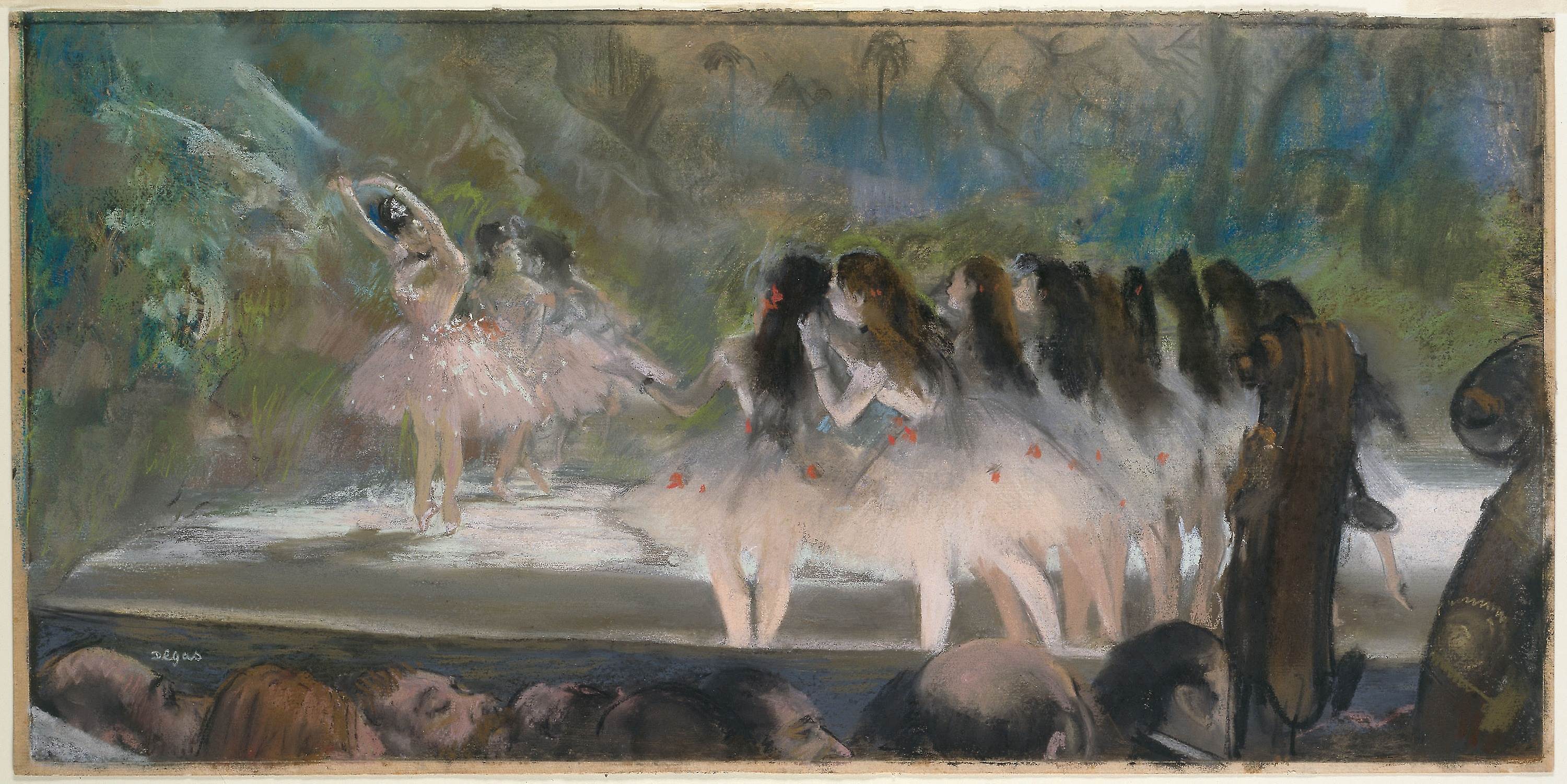 芭蕾在巴黎歌剧院Ballet at the Paris Opéra 埃德加·德加 (Edgar Degas)粉彩画作品欣赏