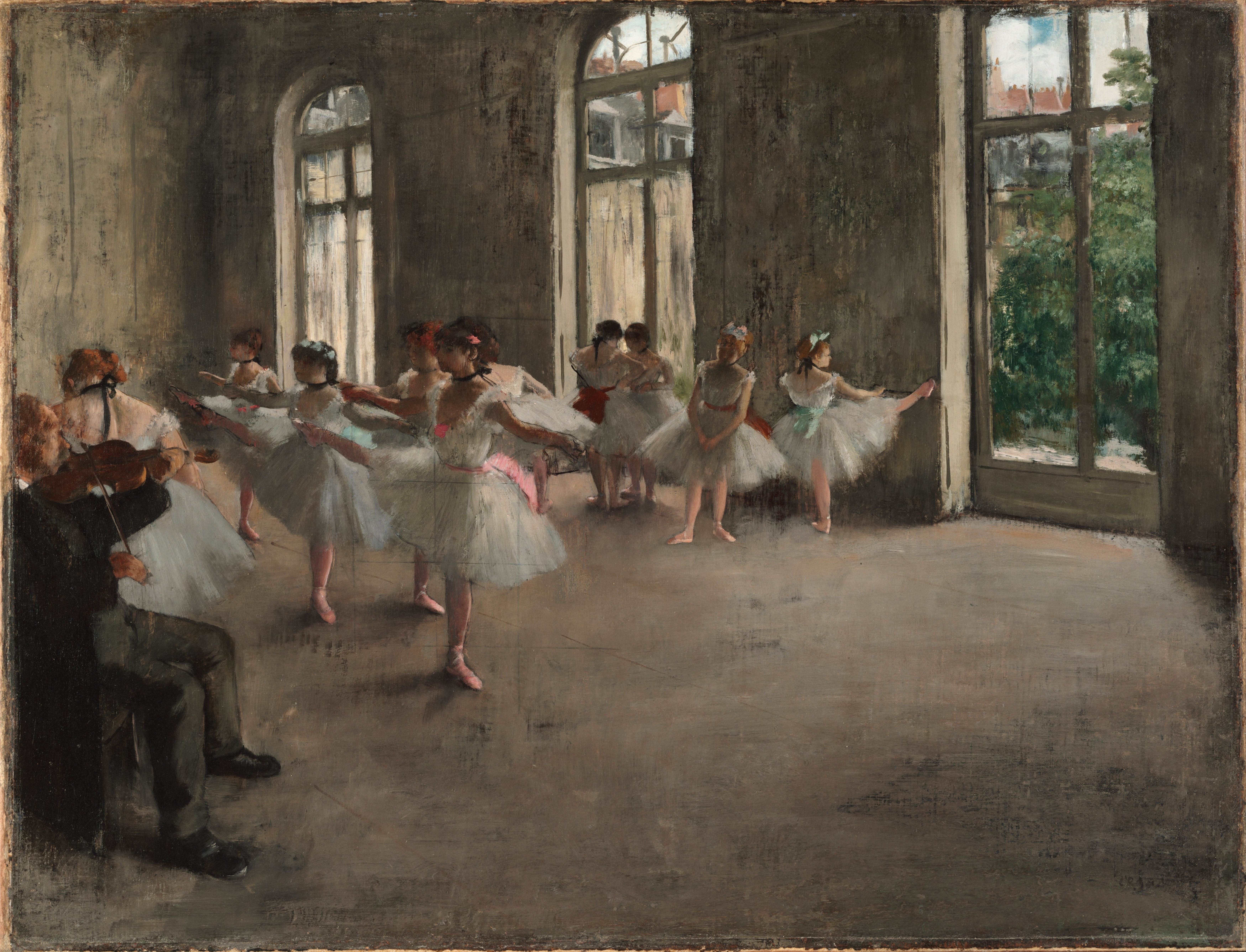 排演The Rehearsal 德加（Edgar Degas）油画作品欣赏