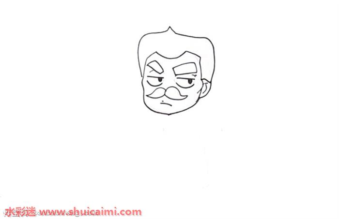 鲁迅q版怎么画 鲁迅q版简笔画步骤图-图片1