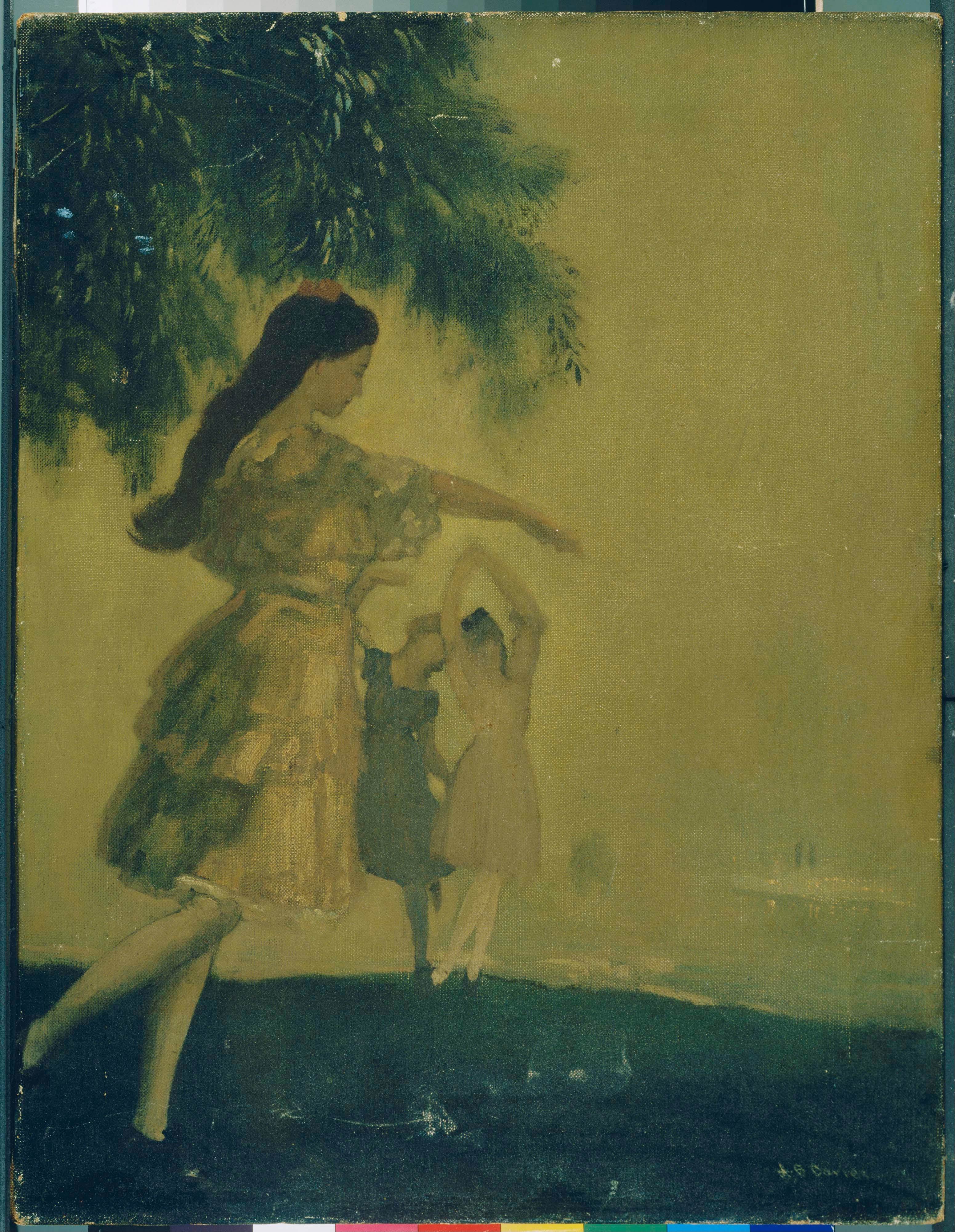舞蹈者The Dancers Arthur B. Davies(1862-1928)油画作品欣赏
