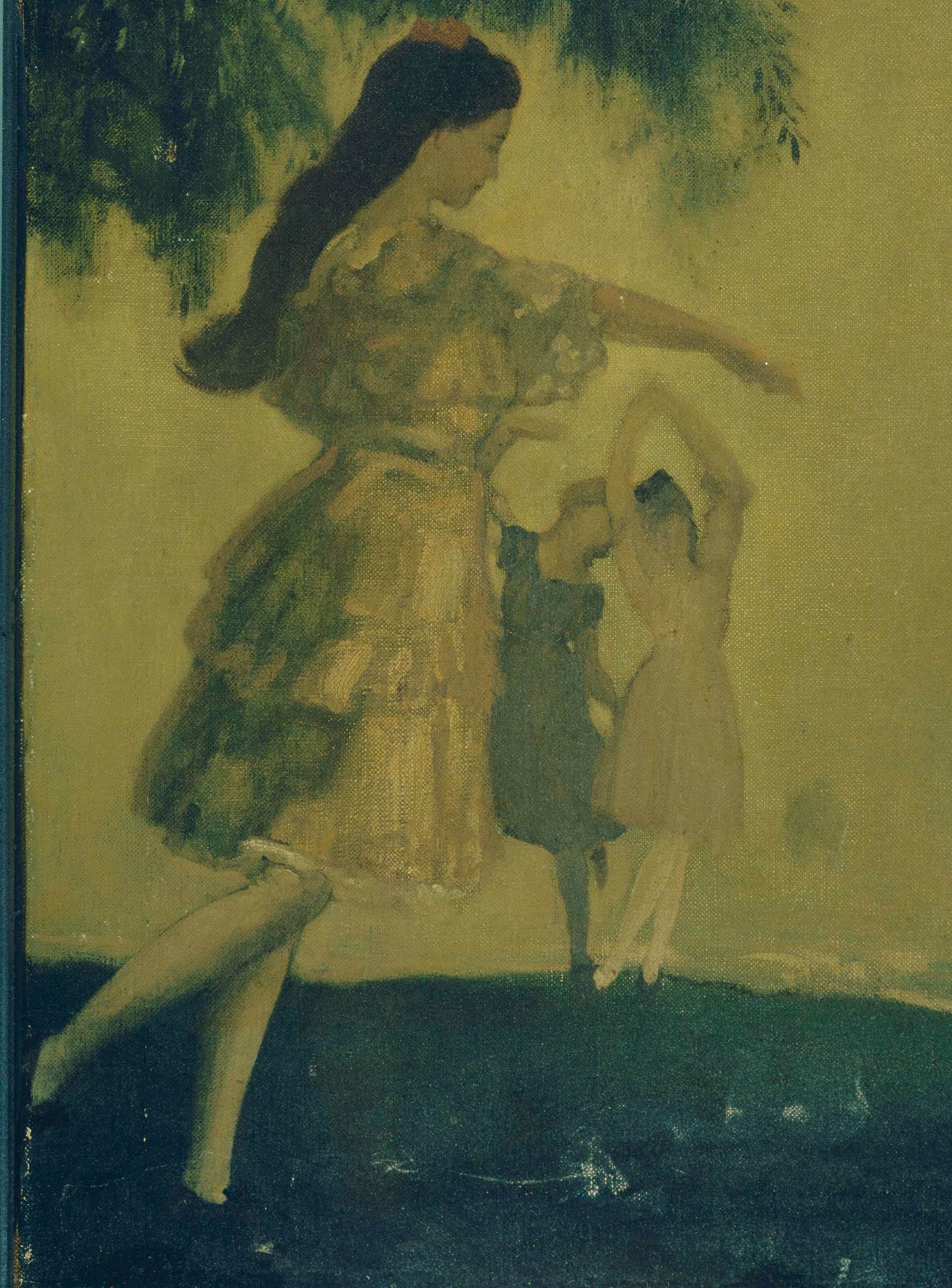 舞蹈者The Dancers Arthur B. Davies(1862-1928)油画作品欣赏-图片1