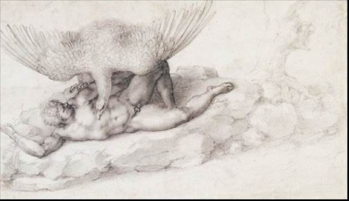 米开朗基罗的人体素描画作品大全