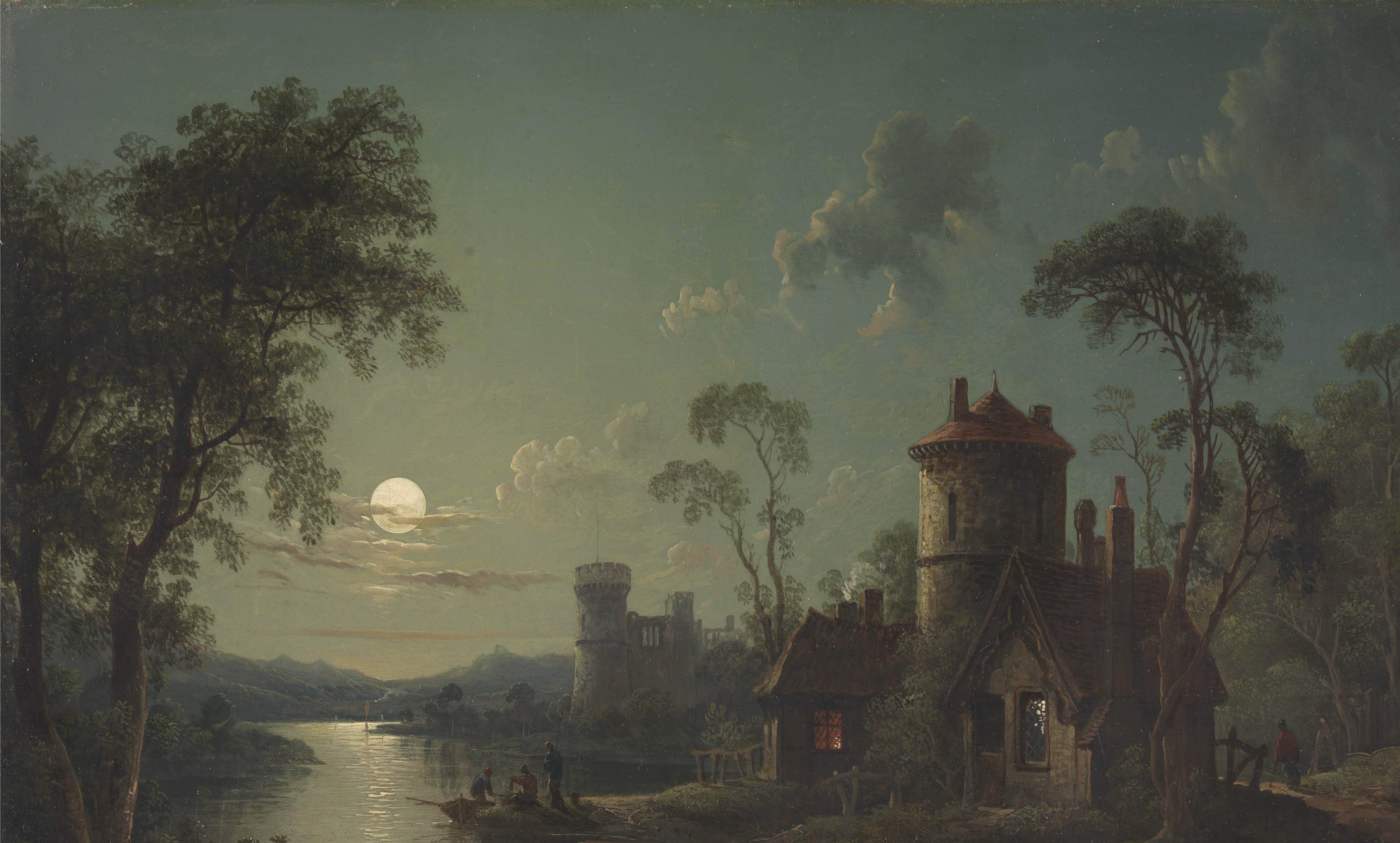 河川景色River Scene Sebastian Pether油画作品欣赏-图片5