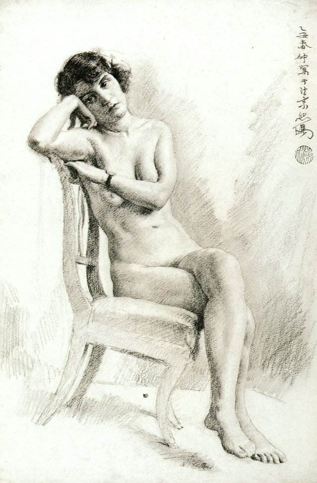 徐悲鸿素描人体作品（高清大图）