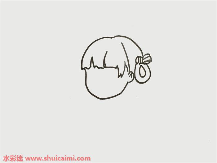古代女子怎么画 古代女子简笔画简单彩色-图片1