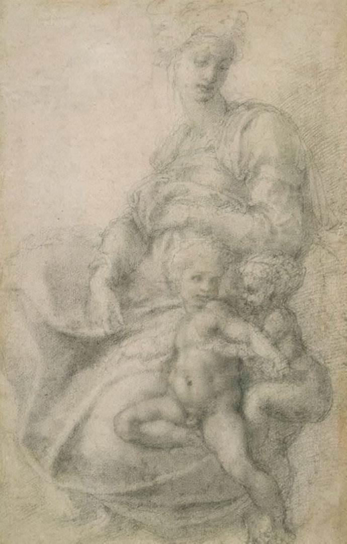 米开朗基罗的人体素描画作品大全