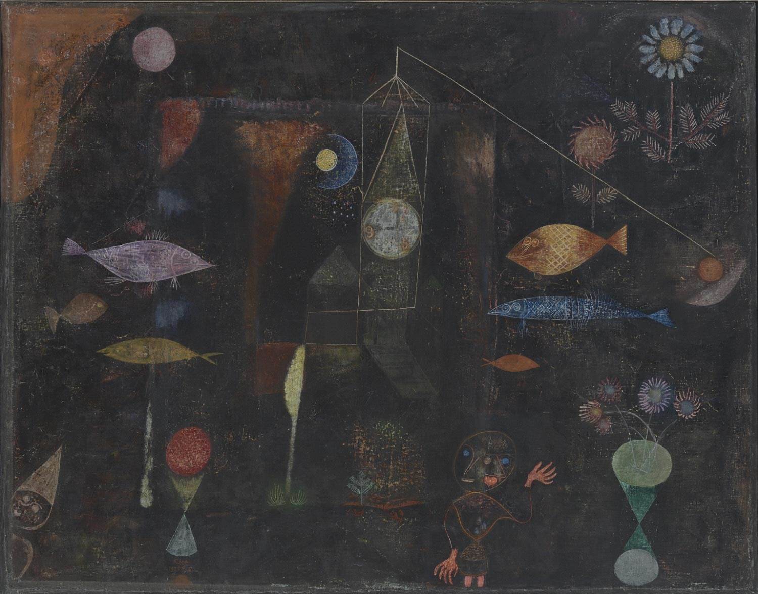 鱼的魔法Fish Magic Paul Klee油画作品欣赏