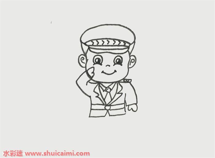 特警怎么画 特警简笔画彩色-图片2