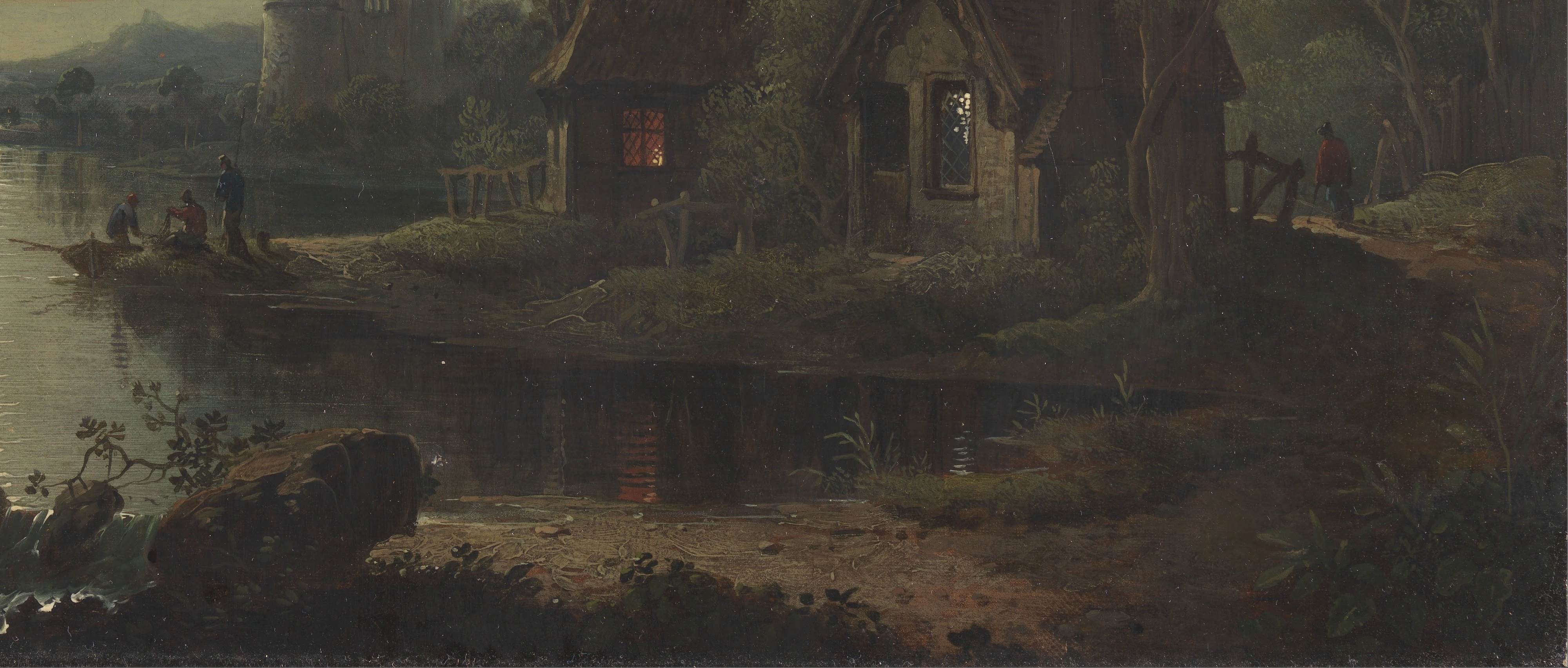 河川景色River Scene Sebastian Pether油画作品欣赏-图片2