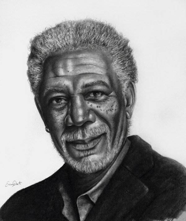 超写实的Ercan Sebat明星肖像素描画作品欣赏