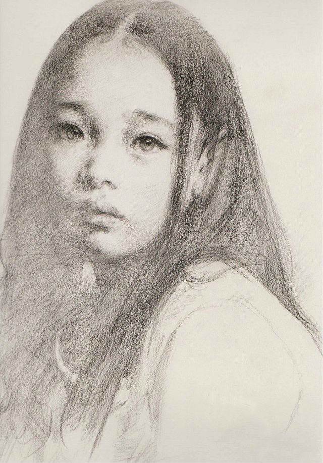 艾轩人物素描作品集欣赏-图片1