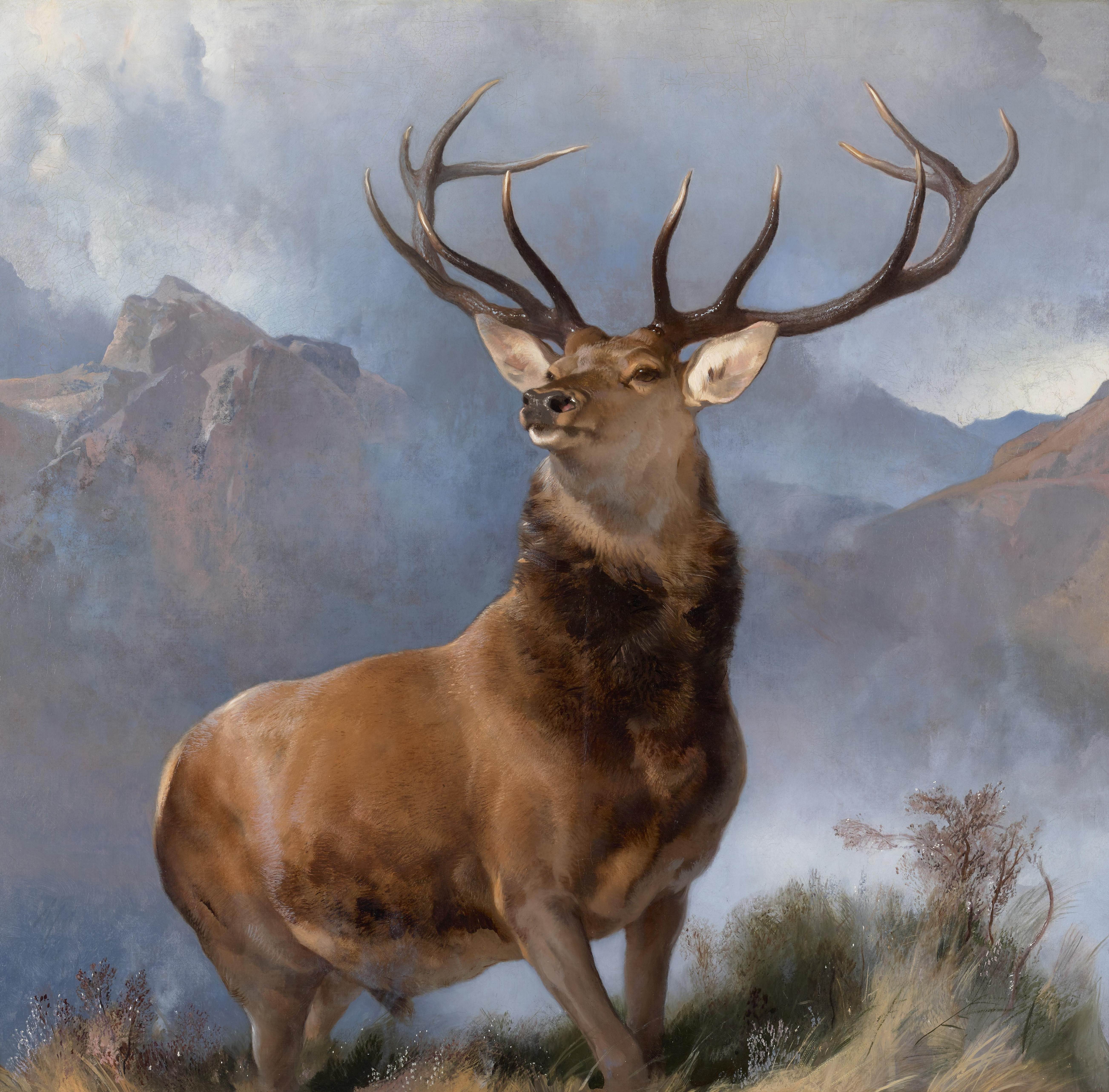 幽谷之王The Monarch of the Glen Edwin Henry Landseer油画作品欣赏