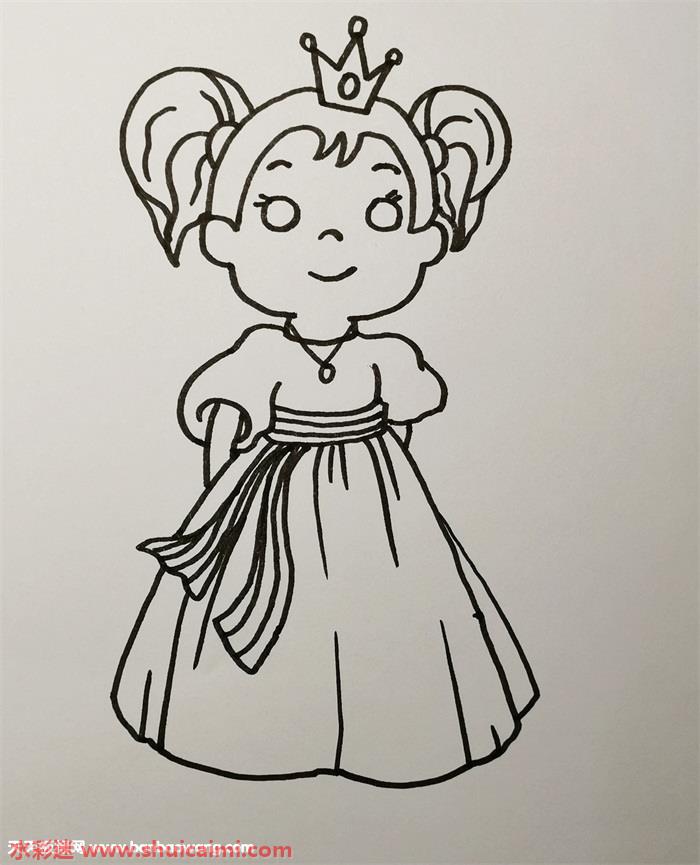 公主怎么画 公主简笔画图片大全彩色