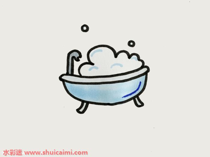 浴缸简笔画怎么画画法-图片5