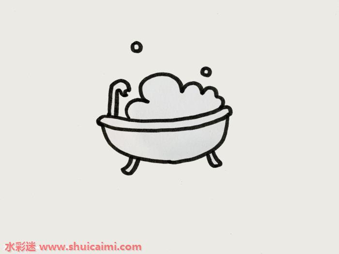 浴缸简笔画怎么画画法-图片3