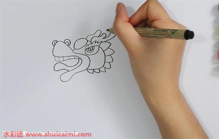 舞龙怎么画 舞龙简笔画图片带颜色-图片1