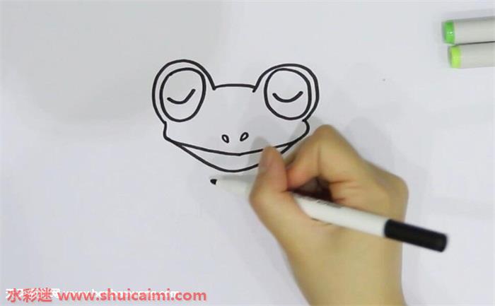 睡觉的青蛙怎么画 睡觉的青蛙简笔画彩色-图片1
