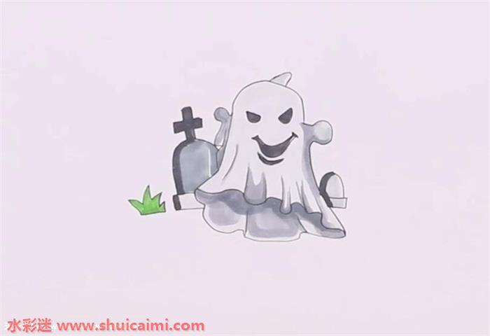 万圣节鬼怎么画 万圣节鬼简笔画图片带颜色-图片4
