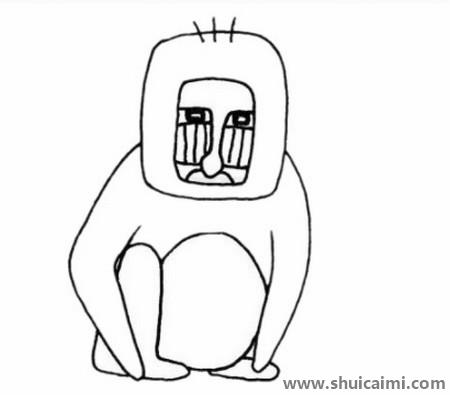狒狒儿童简笔画-图片4