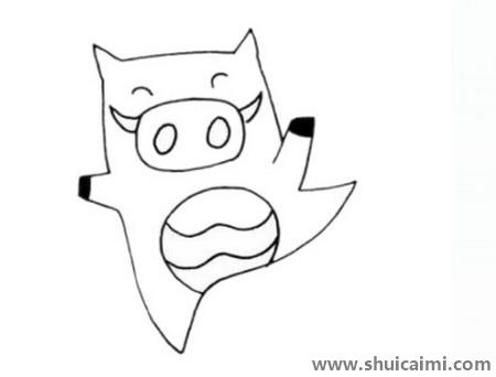 可爱野猪儿童简笔画-图片8