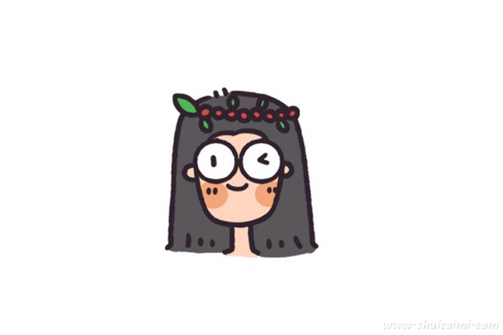 小女孩头像怎么画 小女孩头像简笔画步骤图-图片3