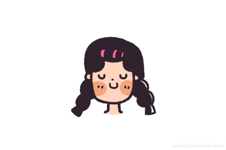 小女孩头像怎么画 小女孩头像简笔画步骤图-图片1