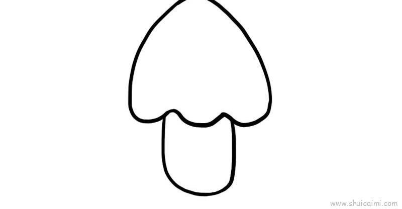 花蘑菇儿童画怎么画 花蘑菇简笔画好看-图片3