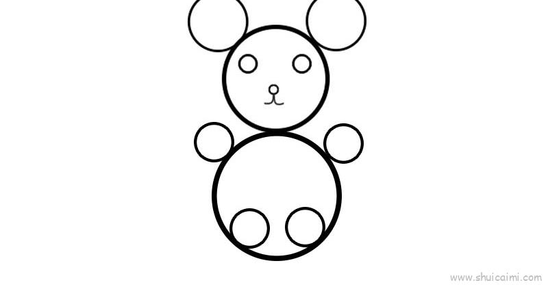 小熊儿童画怎么画 小熊简笔画步骤-图片4