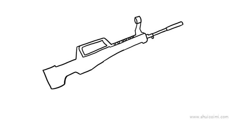 m416突击步枪简笔画