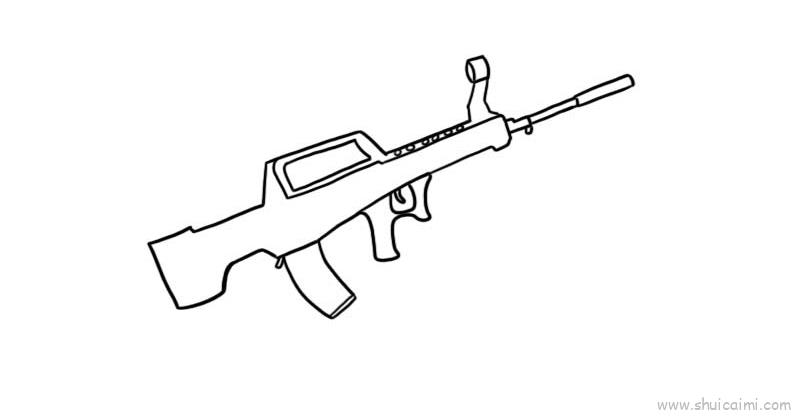 m416突击步枪简笔画